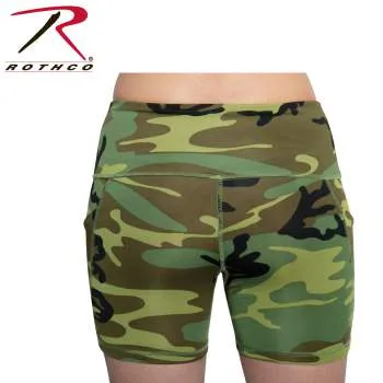 Womens Camo Workout Performance Legging Shorts