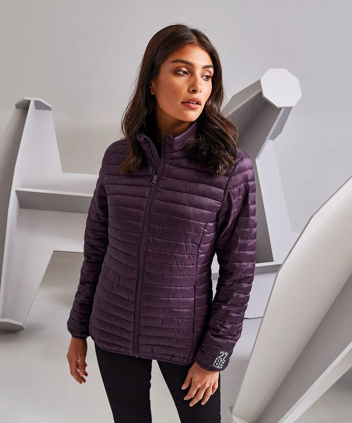 Womens tribe fineline padded jacket | Royal