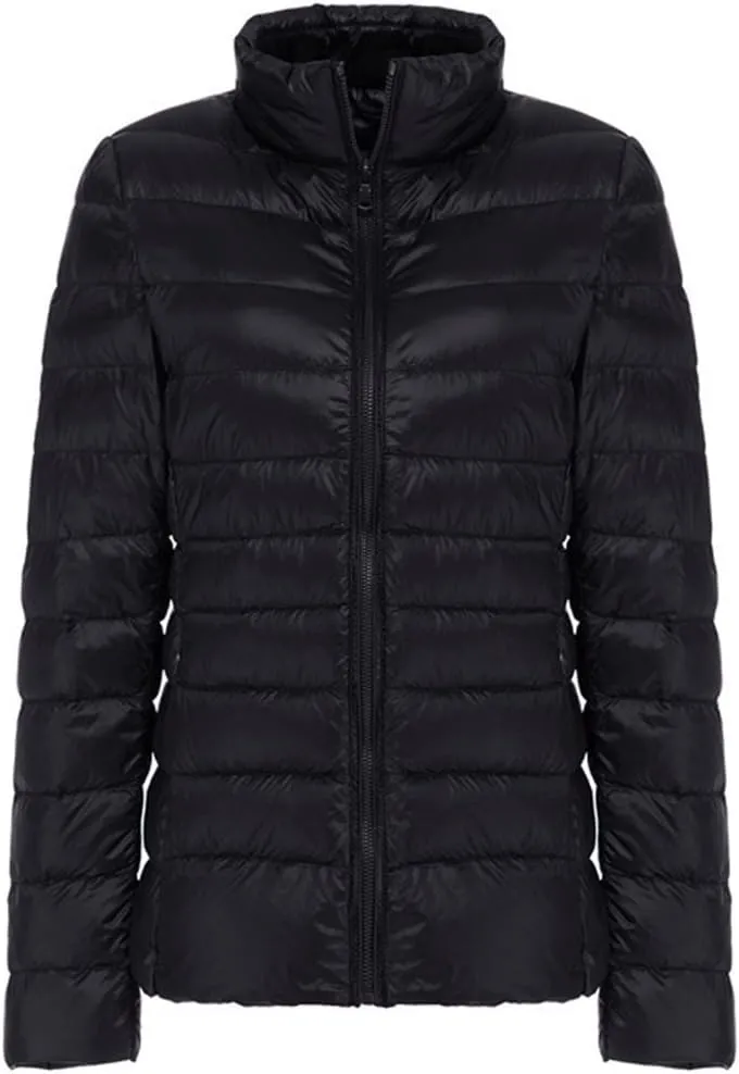 Women's Ultra Light Weight Outdoor Coat Packable Outwear Puffer Down Jacket