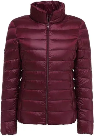 Women's Ultra Light Weight Outdoor Coat Packable Outwear Puffer Down Jacket