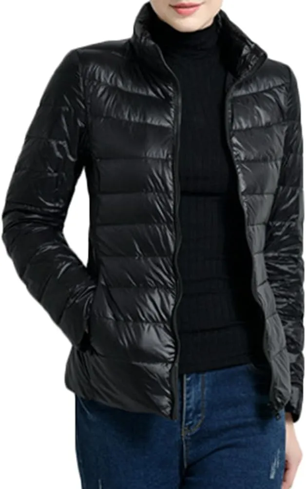 Women's Ultra Light Weight Outdoor Coat Packable Outwear Puffer Down Jacket