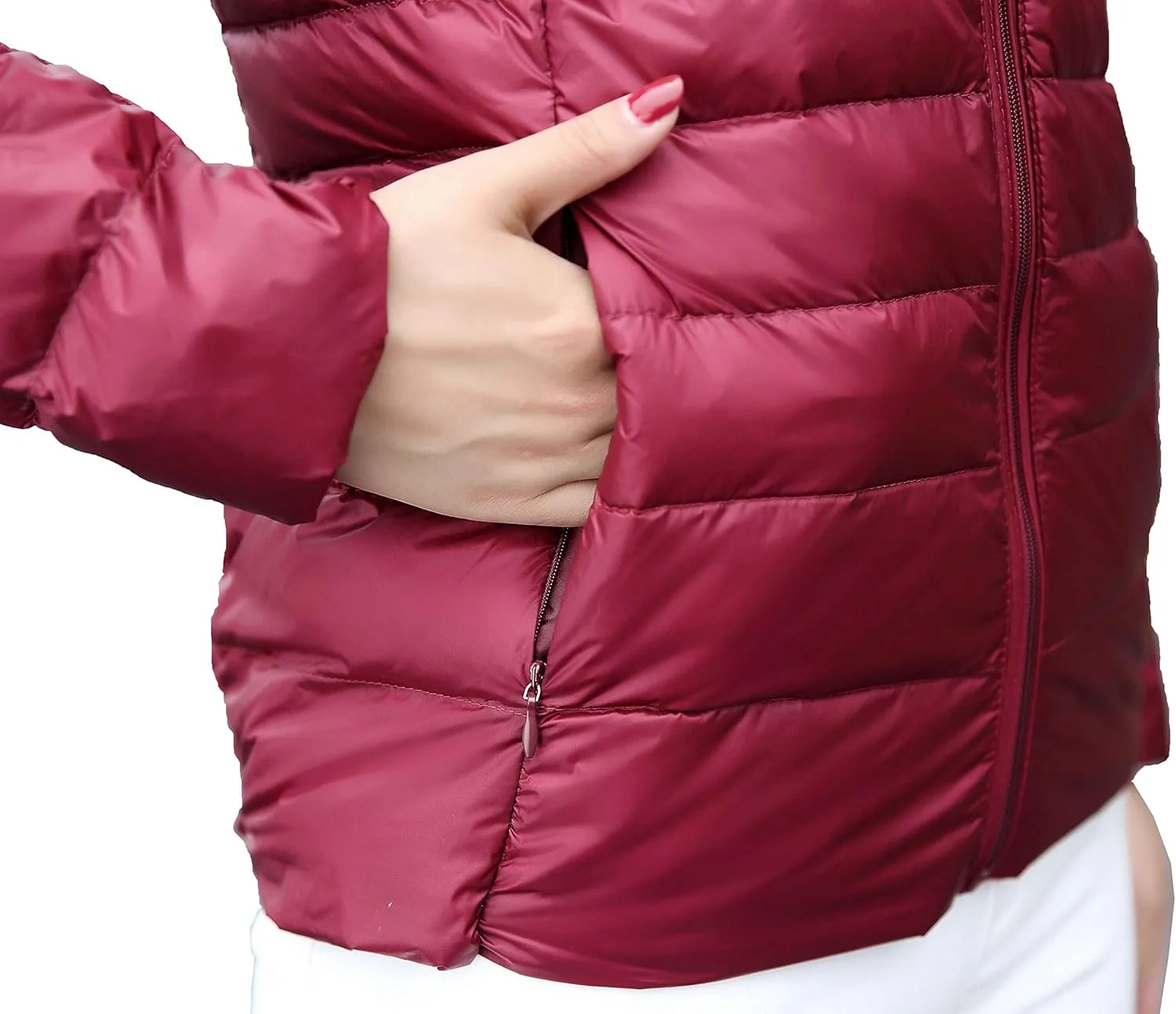 Women's Ultra Light Weight Outdoor Coat Packable Outwear Puffer Down Jacket