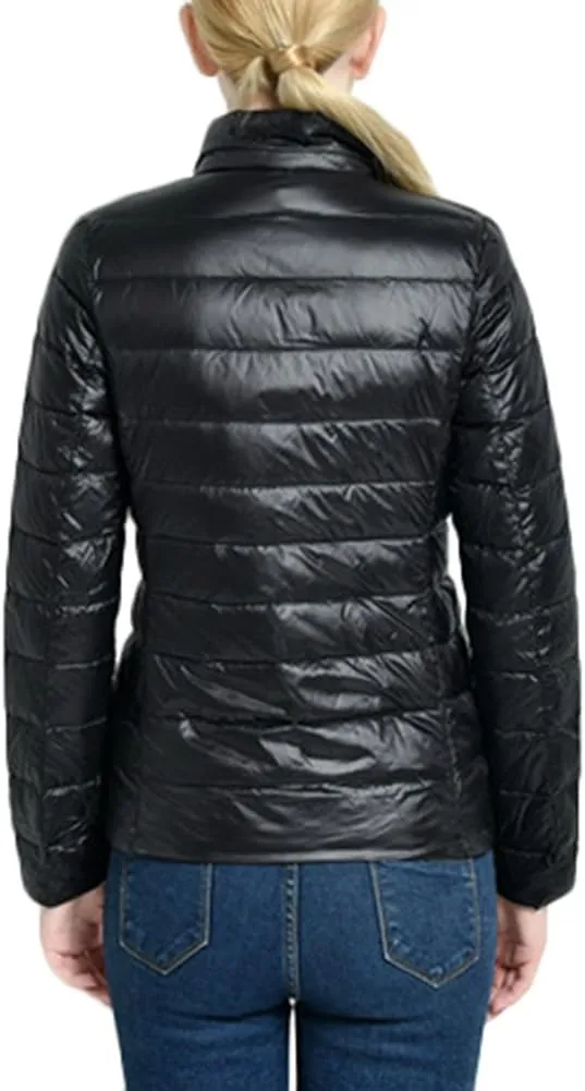 Women's Ultra Light Weight Outdoor Coat Packable Outwear Puffer Down Jacket