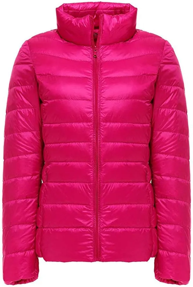 Women's Ultra Light Weight Outdoor Coat Packable Outwear Puffer Down Jacket