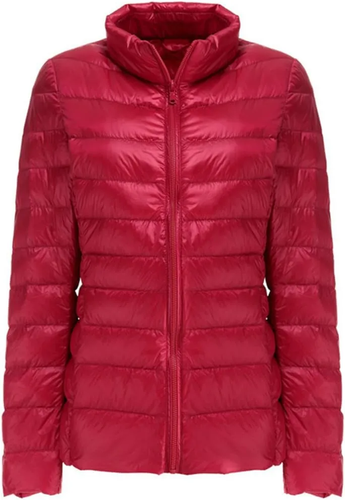 Women's Ultra Light Weight Outdoor Coat Packable Outwear Puffer Down Jacket