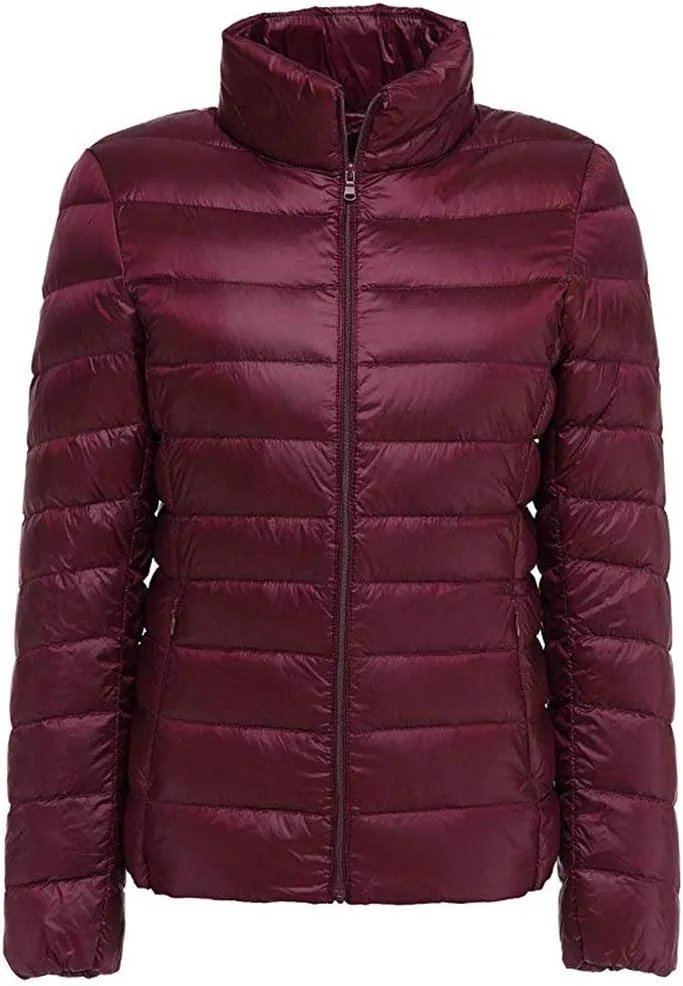 Women's Ultra Light Weight Outdoor Coat Packable Outwear Puffer Down Jacket
