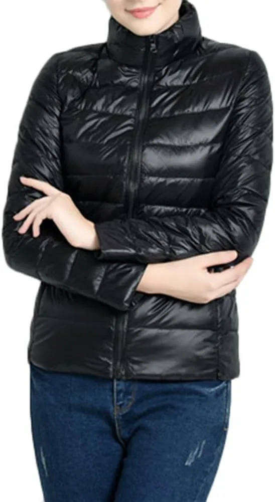 Women's Ultra Light Weight Outdoor Coat Packable Outwear Puffer Down Jacket