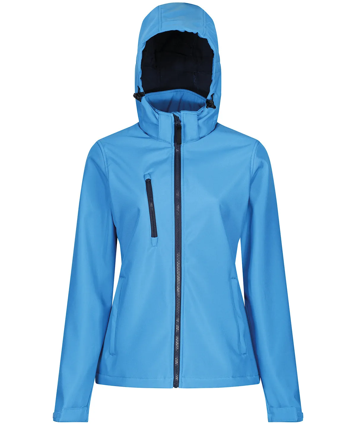 Womens venturer 3-layer hooded softshell jacket | French Blue/Navy