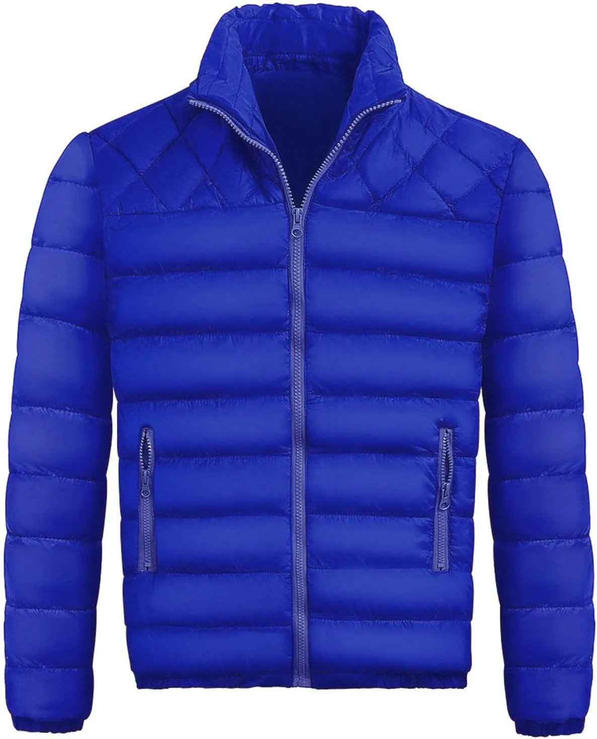 Ymosrh Mens Waterproof Jacket Men's Autumn Winter Zipper Warm Down Jacket Packable Light Coat Jackets for Men